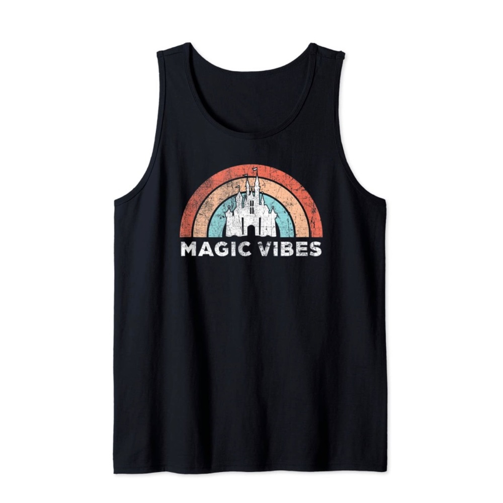 Women’s Disney vacation “magic vibes” black tank top XL